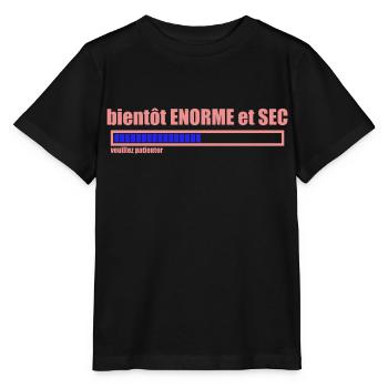 bientôt ENORME et SEC - T-shirt bio MINI CREATOR Stanley/Stella Enfant - noir - Devant - Mikhail (115cm)