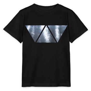 Forest Fog Triangle Photo Winter Gift Snow - Stanley/Stella MINI CREATOR Kids’ T-Shirt - black - Front - Mikhail (115cm)