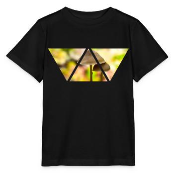 Mushrooms Triangle Photo Mushroom Picker Gift Shot - Stanley/Stella MINI CREATOR Kids’ T-Shirt - black - Front - Mikhail (115cm)