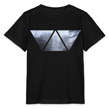 Forest Fog Triangle Photo Gloomy Gift Winter - Stanley/Stella MINI CREATOR Kids’ T-Shirt - black - Front - Mikhail (115cm)