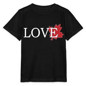 Amour Feuille d'érable du canada - T-shirt bio MINI CREATOR Stanley/Stella Enfant - noir - Devant - Mikhail (115cm)