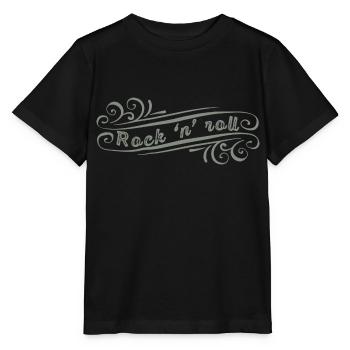 Rock'n'roll guitare musicale rockabilly - T-shirt bio MINI CREATOR Stanley/Stella Enfant - noir - Devant - Mikhail (115cm)