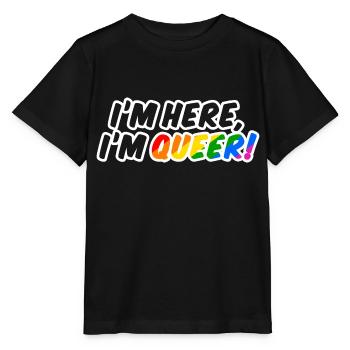 Queer est là! - T-shirt bio MINI CREATOR Stanley/Stella Enfant - noir - Devant - Mikhail (115cm)