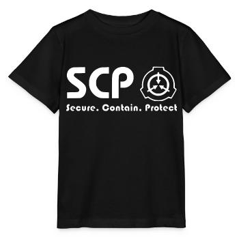 SCP Foundation, Secure. Protect. Contain - Stanley/Stella Kinder T-Shirt MINI CREATOR  - Schwarz - Vorne - Mikhail (115cm)