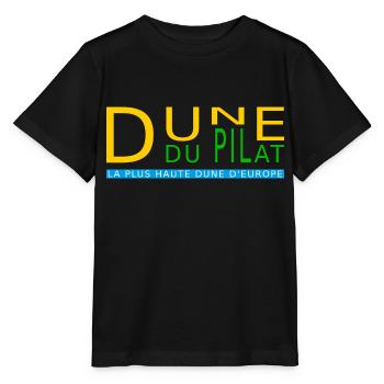Dune du Pilat, la plus haute dune d'Europe - T-shirt bio MINI CREATOR Stanley/Stella Enfant - noir - Devant - Mikhail (115cm)