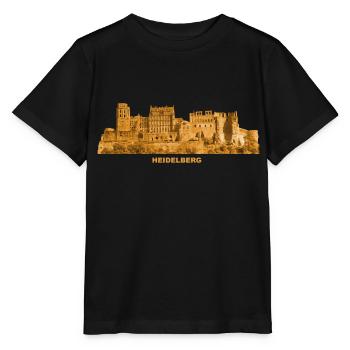 Ruines du château de Heidelberg Bade-Wurtemberg - T-shirt bio MINI CREATOR Stanley/Stella Enfant - noir - Devant - Mikhail (115cm)