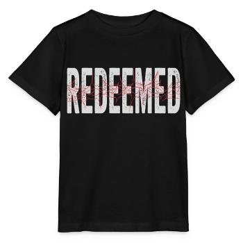 Religious Christian Redeemed Jesus - Holy Cross - Stanley/Stella MINI CREATOR Kids’ T-Shirt - black - Front - Mikhail (115cm)