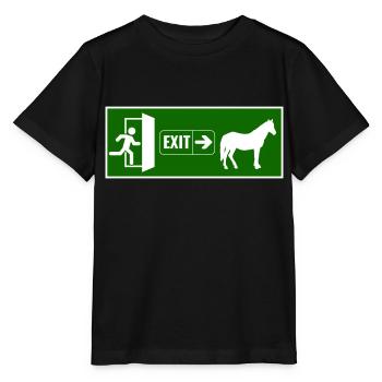 Sortie vers le cheval - T-shirt bio MINI CREATOR Stanley/Stella Enfant - noir - Devant - Mikhail (115cm)