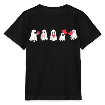 Geister der Liebe - Geschenk zum Valentinstag - Stanley/Stella Kinder T-Shirt MINI CREATOR  - Schwarz - Vorne - Mikhail (115cm)