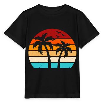 Palmen - Stanley/Stella Kinder T-Shirt MINI CREATOR  - Schwarz - Vorne - Mikhail (115cm)