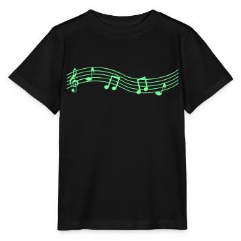 note de musique - T-shirt bio MINI CREATOR Stanley/Stella Enfant - noir - Devant - Mikhail (115cm)