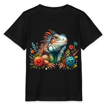 Iguana - Stanley/Stella MINI CREATOR Kids’ T-Shirt - black - Front - Mikhail (115cm)