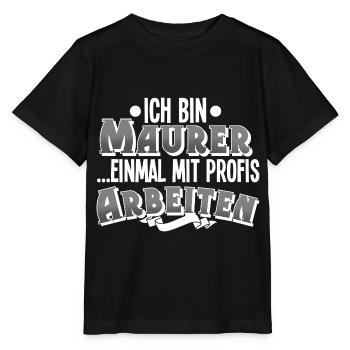 Maurer - Stanley/Stella Kinder T-Shirt MINI CREATOR  - Schwarz - Vorne - Mikhail (115cm)