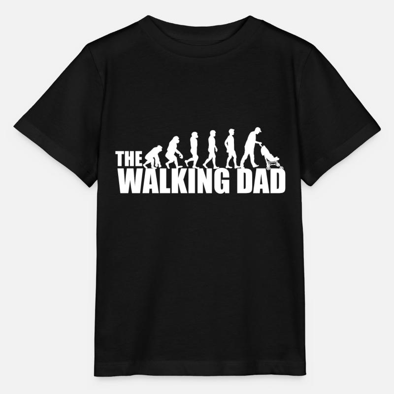 The Walking Papa Evolution papa père - T-shirt bio MINI CREATOR Stanley/Stella Enfant - noir