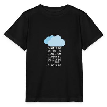 Cloud computing - Binary cloud - Stanley/Stella MINI CREATOR Kids’ T-Shirt - black - Front - Mikhail (115cm)