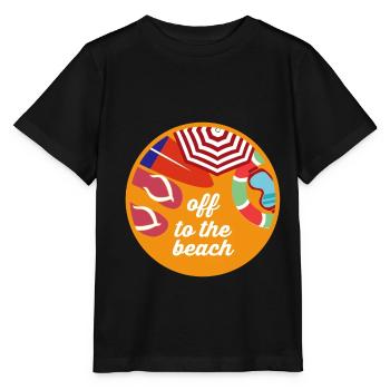 Cadeau flip flops - T-shirt bio MINI CREATOR Stanley/Stella Enfant - noir - Devant - Mikhail (115cm)