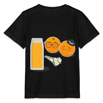Orangery Funeral Smoothie cadeau de jus d'orange - T-shirt bio MINI CREATOR Stanley/Stella Enfant - noir - Devant - Mikhail (115cm)