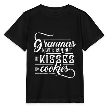 Oma Omi Großmutter Kekse Küsse Geschenk herzlich - Stanley/Stella Kinder T-Shirt MINI CREATOR  - Schwarz - Vorne - Mikhail (115cm)