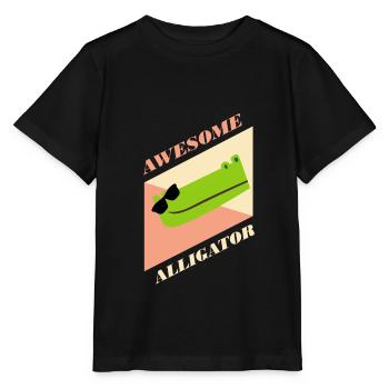 Alligator - Stanley/Stella Kinder T-Shirt MINI CREATOR  - Schwarz - Vorne - Mikhail (115cm)