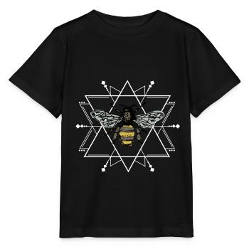 Idée cadeau de swag en nid d'abeille Bee wasp hornet - T-shirt bio MINI CREATOR Stanley/Stella Enfant - noir - Devant - Mikhail (115cm)