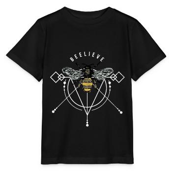 Idée cadeau de swag en nid d'abeille Bee wasp hornet - T-shirt bio MINI CREATOR Stanley/Stella Enfant - noir - Devant - Mikhail (115cm)