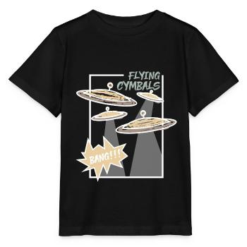 Trommel Becken Musik Geschenk - Stanley/Stella Kinder T-Shirt MINI CREATOR  - Schwarz - Vorne - Mikhail (115cm)