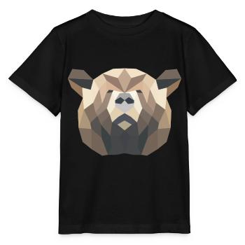 brown bear - Stanley/Stella MINI CREATOR Kids’ T-Shirt - black - Front - Mikhail (115cm)