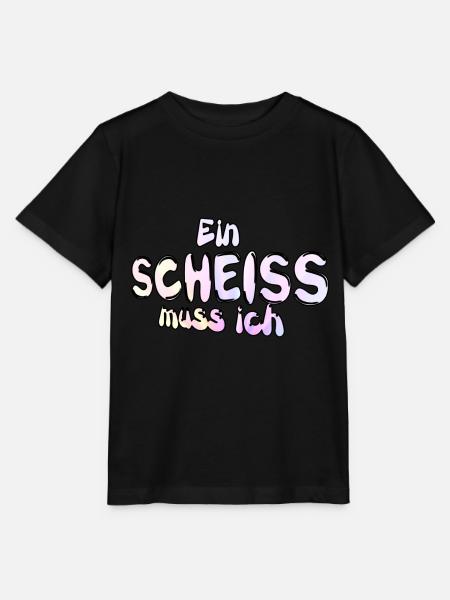 Ein Scheiss muss ich witzig Spruch - Stanley/Stella Kinder T-Shirt MINI CREATOR - Schwarz