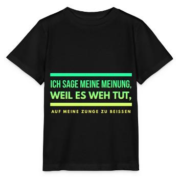Lustiger Spruch Schwarzer Humor Gemein Provokant - Stanley/Stella Kinder T-Shirt MINI CREATOR  - Schwarz - Vorne - Mikhail (115cm)