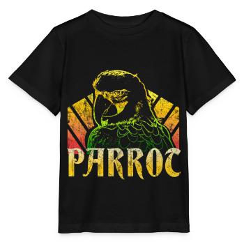 perroquet - T-shirt bio MINI CREATOR Stanley/Stella Enfant - noir - Devant - Mikhail (115cm)