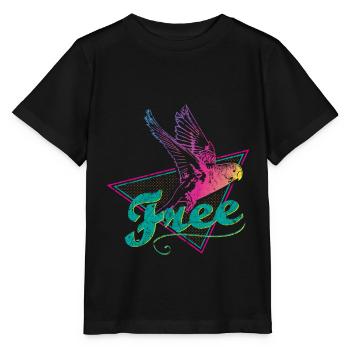 perruche - T-shirt bio MINI CREATOR Stanley/Stella Enfant - noir - Devant - Mikhail (115cm)