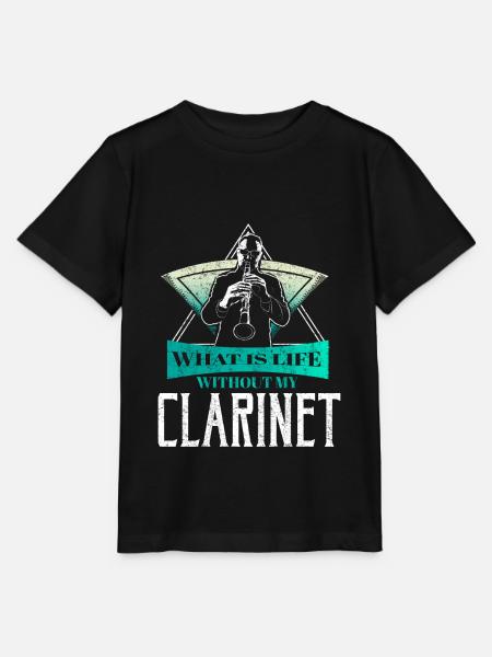 Klarinette Leben Geschenk - Stanley/Stella Kinder T-Shirt MINI CREATOR - Schwarz