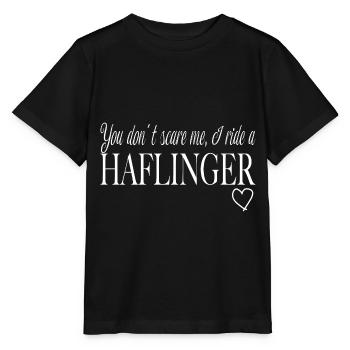 Haflinger, cheval, chevaux - T-shirt bio MINI CREATOR Stanley/Stella Enfant - noir - Devant - Mikhail (115cm)