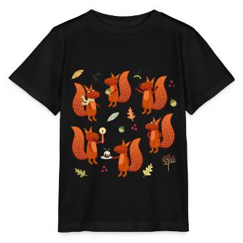Eichhörnchen Party - Stanley/Stella Kinder T-Shirt MINI CREATOR  - Schwarz - Vorne - Mikhail (115cm)