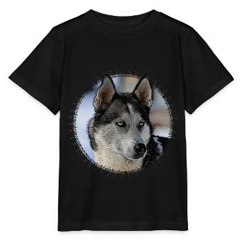 Husky - Stanley/Stella Kinder T-Shirt MINI CREATOR  - Schwarz - Vorne - Mikhail (115cm)