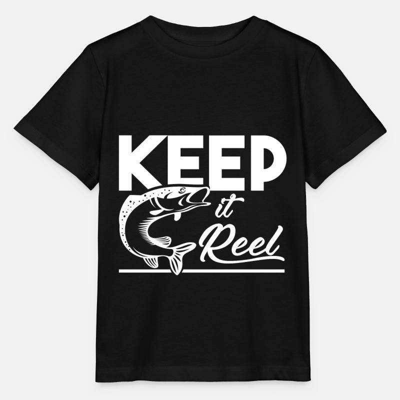Fishing Fish Fish - Stanley/Stella MINI CREATOR Kids’ T-Shirt - black