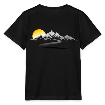 Reise - Berge Straße - Stanley/Stella Kinder T-Shirt MINI CREATOR  - Schwarz - Vorne - Mikhail (115cm)