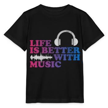 dj - T-shirt bio MINI CREATOR Stanley/Stella Enfant - noir - Devant - Mikhail (115cm)