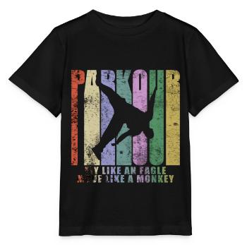 Parkour Freerunner Traceur Le Parcour - Stanley/Stella Kinder T-Shirt MINI CREATOR  - Schwarz - Vorne - Mikhail (115cm)