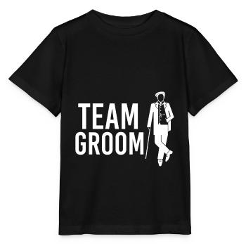 Team Groom - Stanley/Stella MINI CREATOR Kids’ T-Shirt - black - Front - Mikhail (115cm)