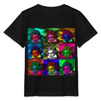 Pop art Ludwig van Beethoven - Stanley/Stella MINI CREATOR Kids’ T-Shirt - black - Front - Mikhail (115cm)
