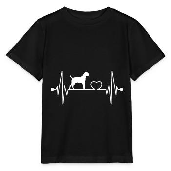 Kangal chien de berger coeur cadeau idée - T-shirt bio MINI CREATOR Stanley/Stella Enfant - noir - Devant - Mikhail (115cm)