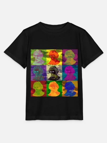 Pop art Ludwig van Beethoven - Stanley/Stella MINI CREATOR Kids’ T-Shirt - black