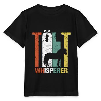 Islandpferd Tölt Flüsterer Retro Vintage Grunge - Stanley/Stella Kinder T-Shirt MINI CREATOR  - Schwarz - Vorne - Mikhail (115cm)