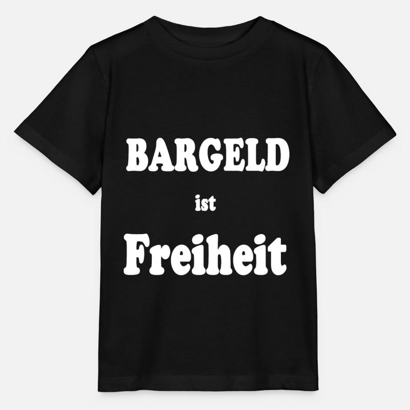 Bargeld ist Freiheit - Stanley/Stella Kinder T-Shirt MINI CREATOR  - Schwarz