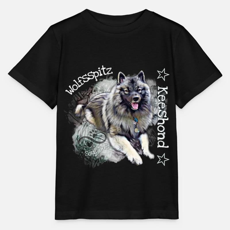 Wolfsspitz Shirt Accessoires - Keeshond Seelenhund - Stanley/Stella Kinder T-Shirt MINI CREATOR  - Schwarz