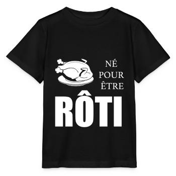 Né pour être rôti - T-shirt bio MINI CREATOR Stanley/Stella Enfant - noir - Devant - Mikhail (115cm)