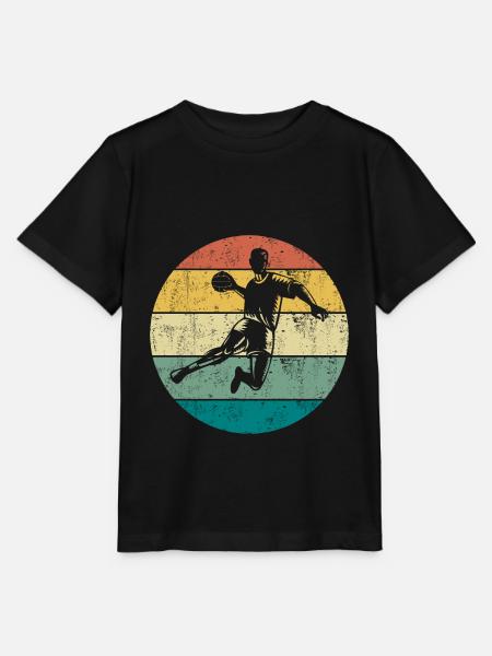 Handball Kreisläufer Sprungwurf Retro Vintage - Stanley/Stella Kinder T-Shirt MINI CREATOR - Schwarz