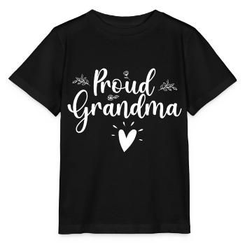 grandma. proud grandma - Stanley/Stella MINI CREATOR Kids’ T-Shirt - black - Front - Mikhail (115cm)