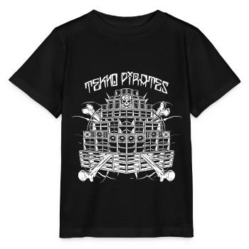 Free Tekno Pirates Sound System Logo - Stanley/Stella MINI CREATOR Kids’ T-Shirt - black - Front - Mikhail (115cm)